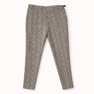 Doncaster Collection Tweed Ankle Pants 16 Black Cream Stretch Career Y2K